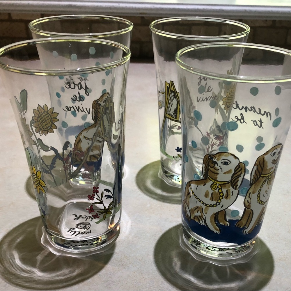 NWOT set of 4 Molly Hatch juice glasses.